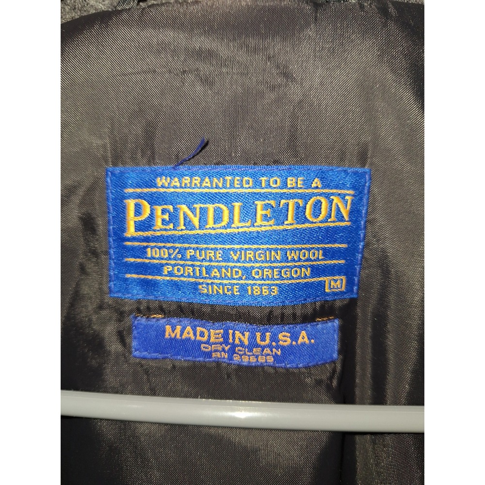 Pendleton Wool Bomber Jacket Men's Medium Gray Zi… - image 5